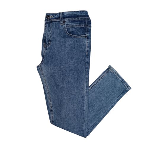 Jeans slim azul sólido