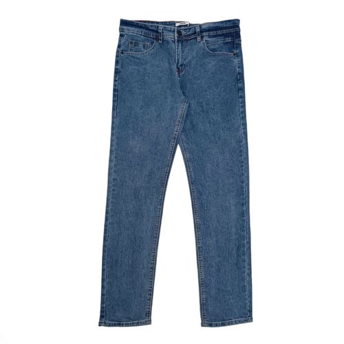 Jeans slim azul sólido