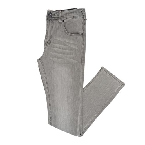 Jeans slim gris sólido