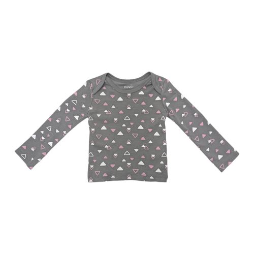 Camiseta gris oscuro manga larga