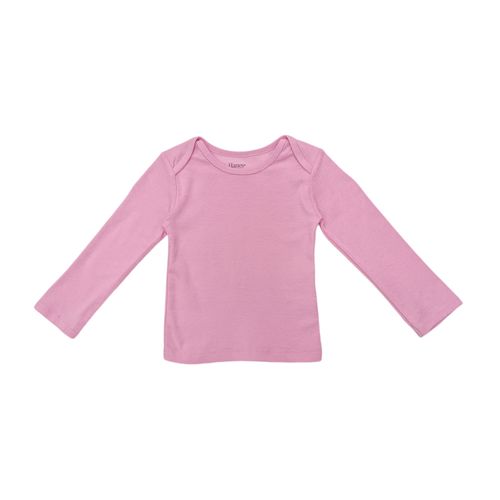 Camiseta rosa manga larga