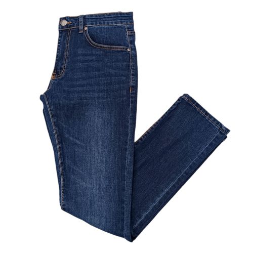 Jeans slim azul oscuro lavado