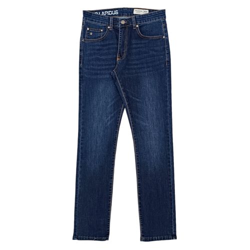 Jeans slim azul oscuro lavado