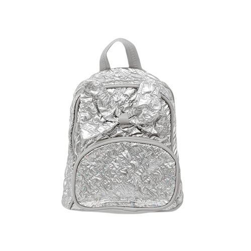 Backpack plateada con textura