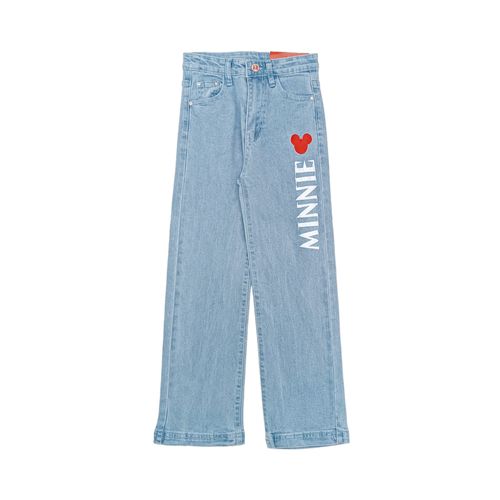 Wide leg jeans azul claro Minnie