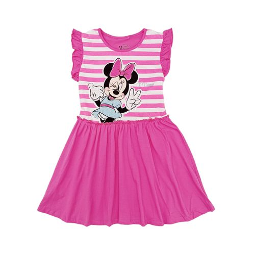 Vestido fucsia rayado Minnie