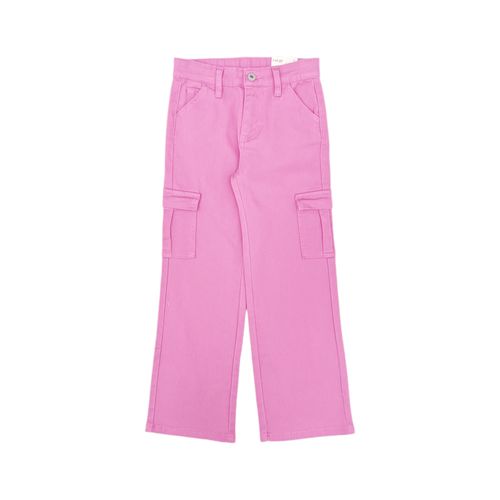 Pantalón cargo rosa sólido