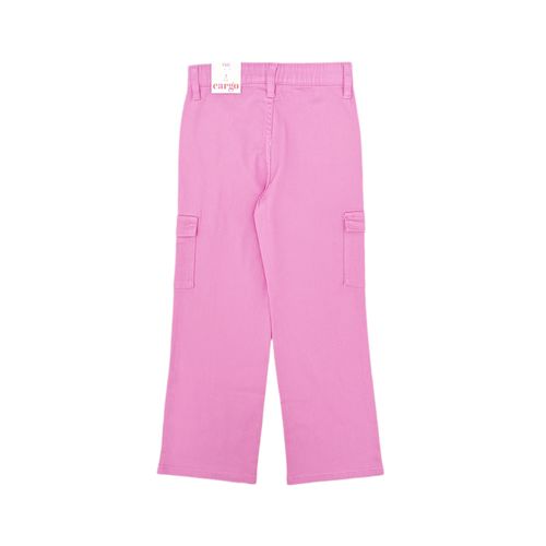 Pantalón cargo rosa sólido