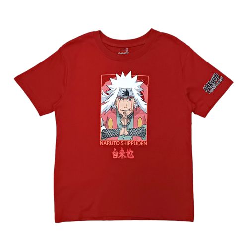 Camiseta ocre estampada
