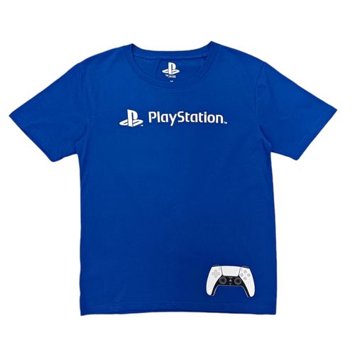 Camiseta estampada azul