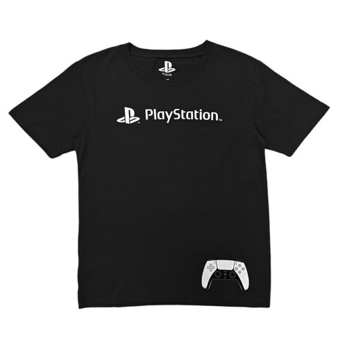 Camiseta estampada negro