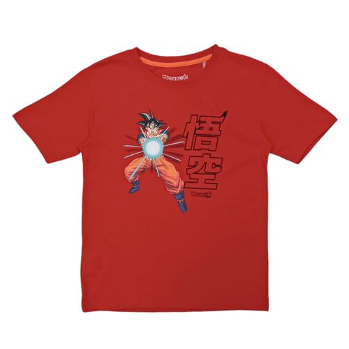 Camiseta roja estampada