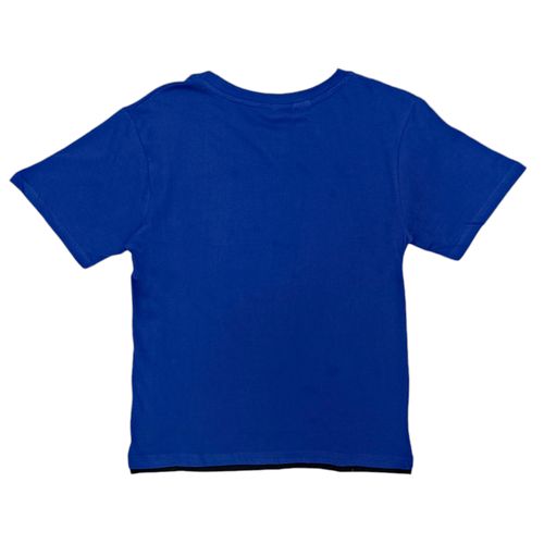 Camiseta azul estampado