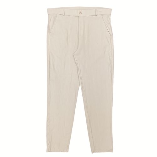 Pantalón casual beige sólido