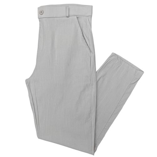 Pantalón casual gris sólido