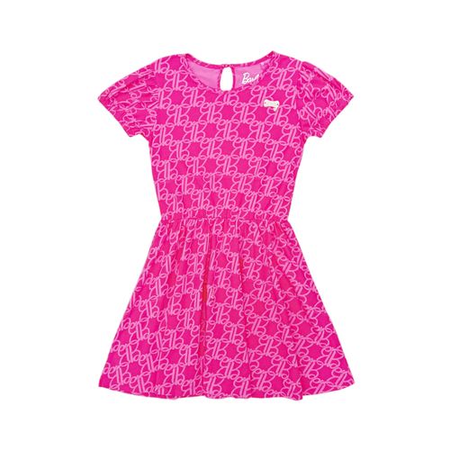 Vestido fucsia estampado Barbie