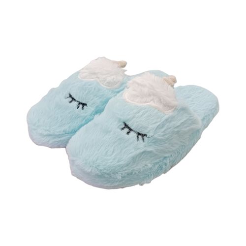 Pantuflas unicornio celeste