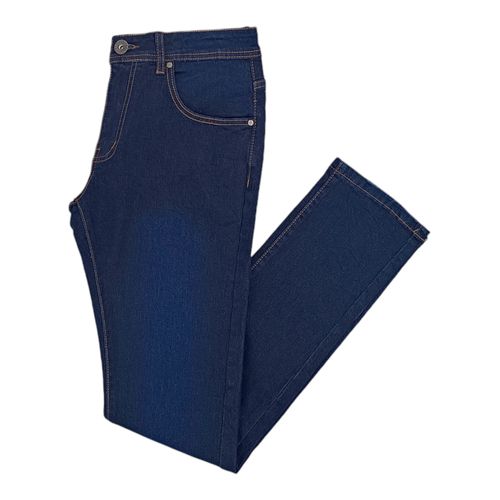 Slim jeans sólido azul