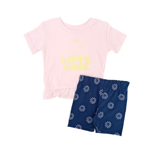 Conjunto estampado rosa