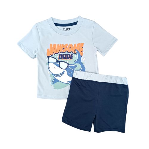 Conjunto estampado celeste