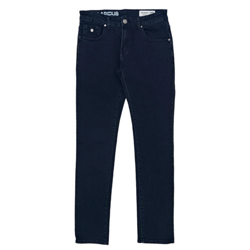 Slim jeans sólido azul oscuro