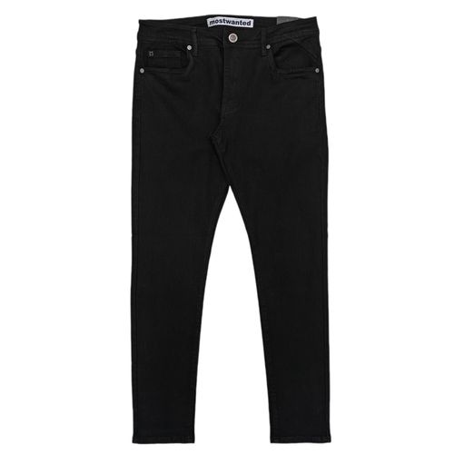 Slim jeans negro sólido