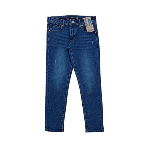 Jeans slim azul sólido