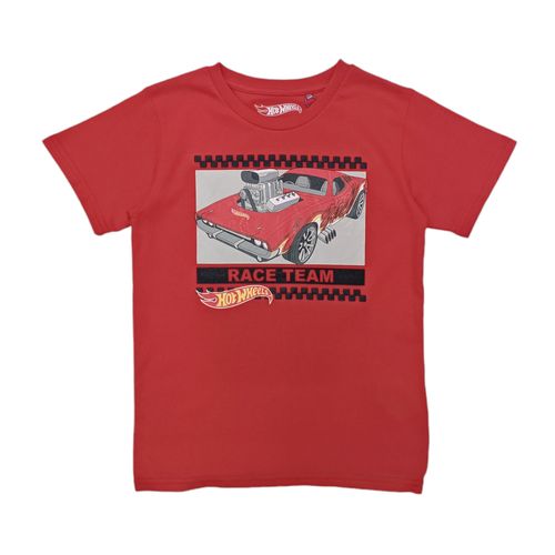 Camiseta roja estampada