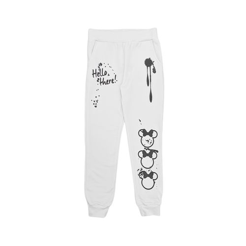 Jogger blanco estampado