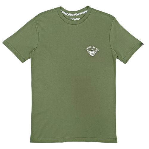 Camiseta verde estampada