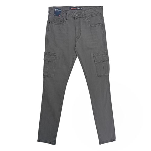 Slim jeans gris sólido