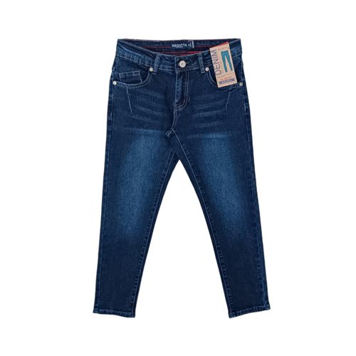 Jeans slim azul sólido