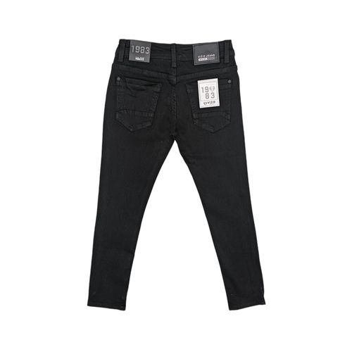 Slim jeans negro sólido