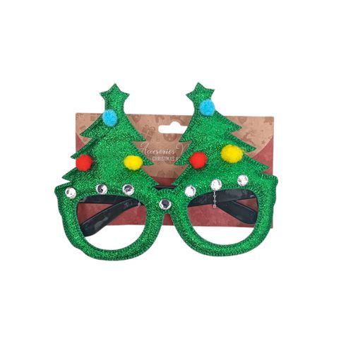 Lentes árboles navideños verdes