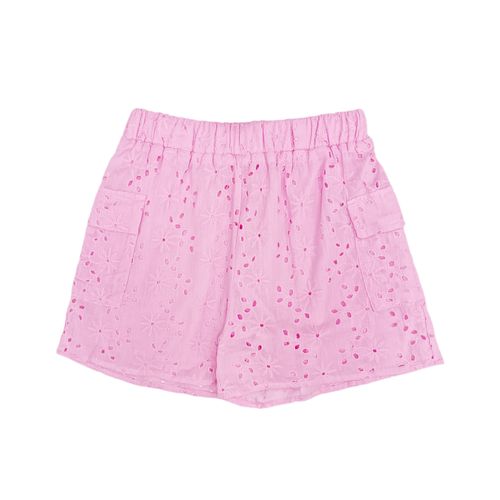 Short cargo rosa calado