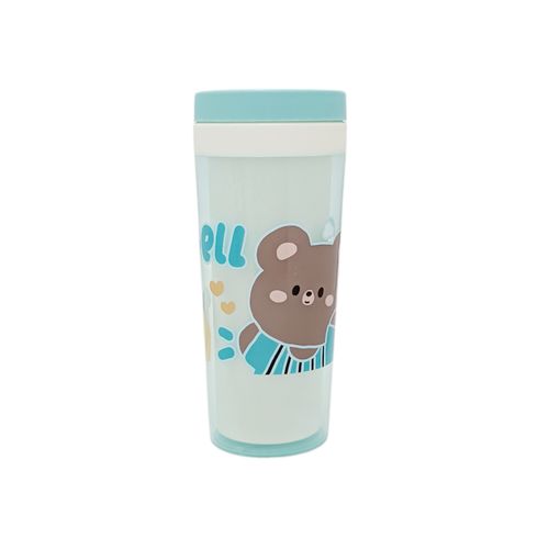 Vaso celeste estampado