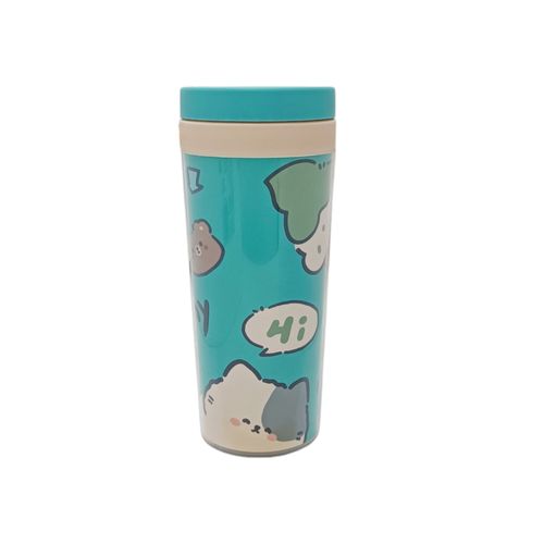 Vaso estampado celeste