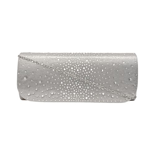 Cartera clutch plateada