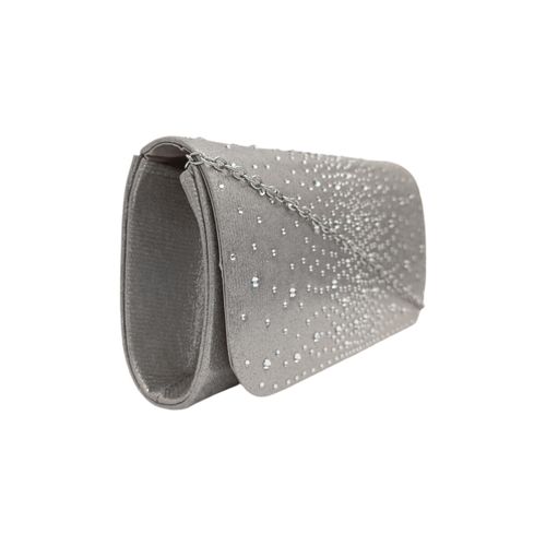 Cartera clutch plateada