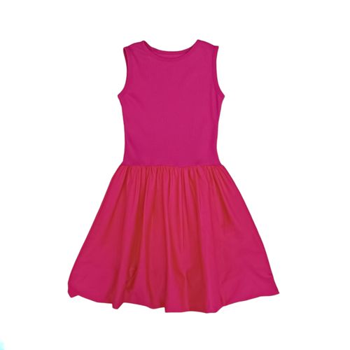 Vestido fucsia sólido