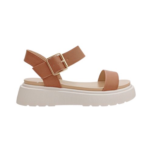 Sandalias de plataforma casual bicolor