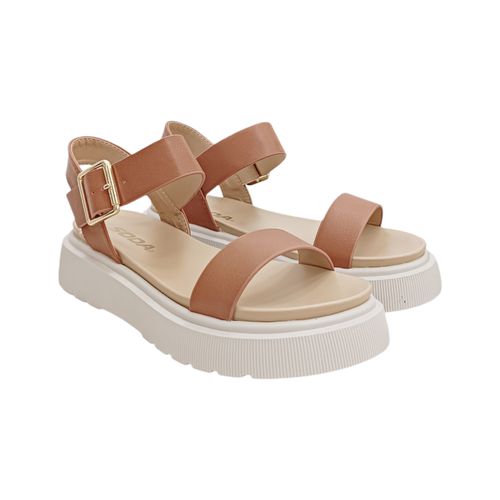 Sandalias de plataforma casual bicolor