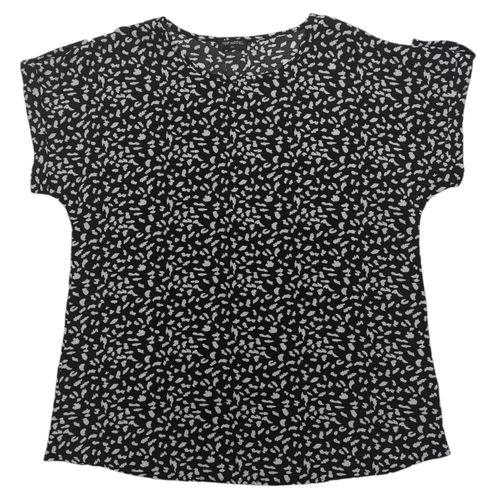 Blusa curvy negra estampada