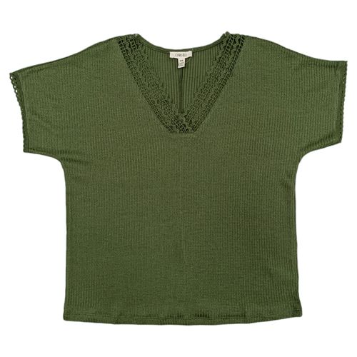 Blusa verde olivo con textura