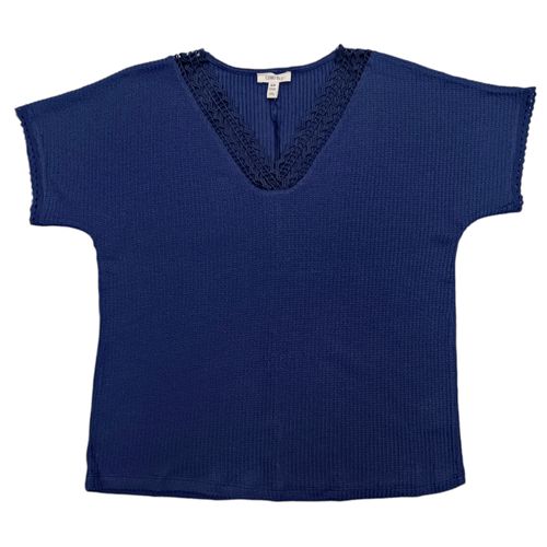 Blusa azul con textura