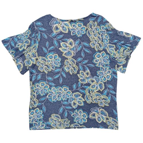 Blusa estampada floral azul