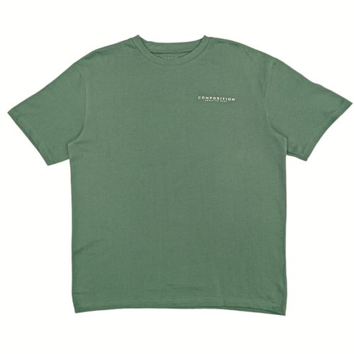 Camiseta verde estampada