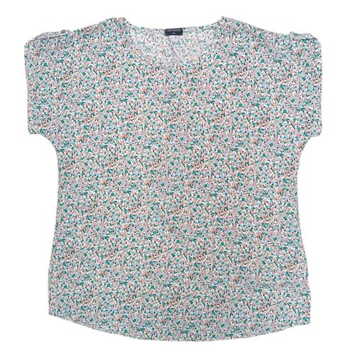 Blusa curvy verde estampada