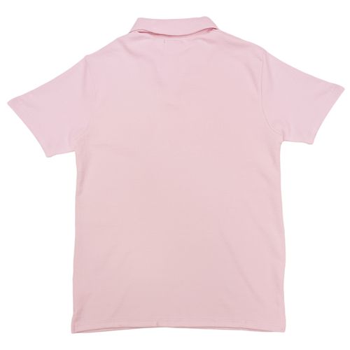 Camisa tipo polo rosa sólida