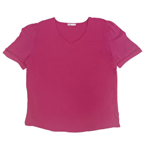 Blusa curvy fucsia sólida